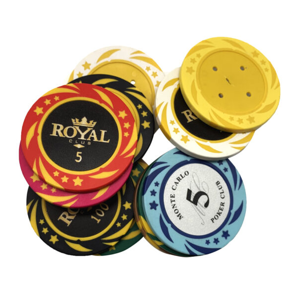 Clay poker casino chips