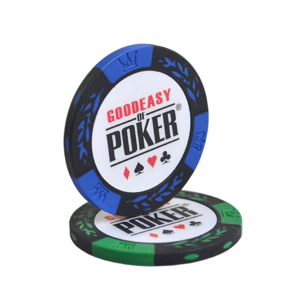 Pokerchips aus Ton für Glücksspiele