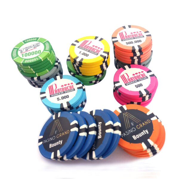 Ceramic chips poker